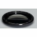 Genpak Silhouette 9 in. Black Plate Hi-Impact Polystyrene, 100PK BLK09